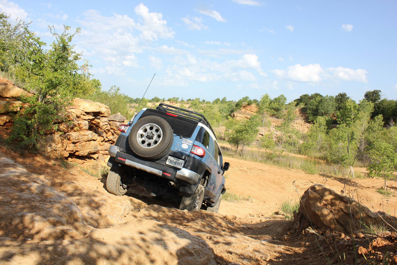 Damien tackling the hill into the quarry.